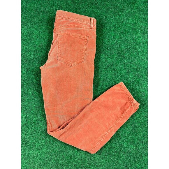 Free People Womens Size 26‎ Rust Orange Corduroy Pants Slim - Picture 1 of 9